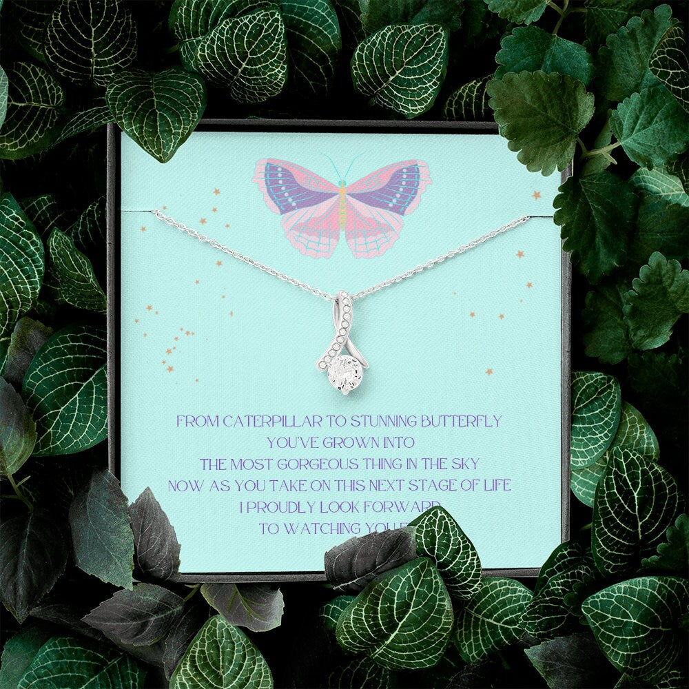 Gift for Daughter, Stepdaughter, Niece, Girl, Sister Life Event Gift, Quinceanera Gift, Sweet 16 Gift, Alluring Necklace, Butterfly Necklace