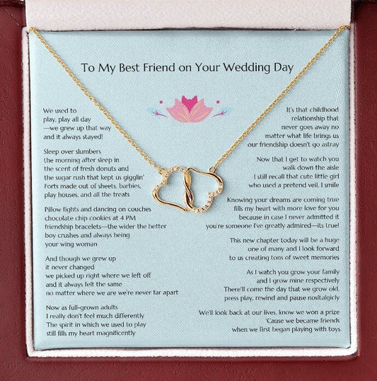 Gift for Bride, Necklace for Bride, Bestie To Bride Wedding, Everlasting Love, Gift from Friend, Gift from Maid of Honor, MOH To Bride Gift