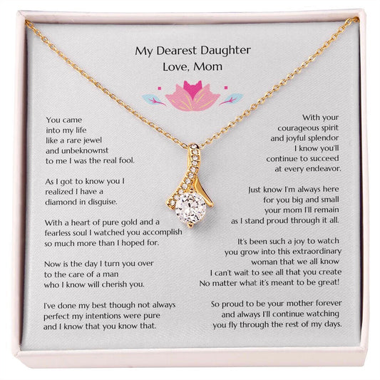 Gift for Bride, Necklace for Bride, Mom To Daughter Wedding, Alluring Beauty, Gift from Mom, Gift from Mother of the Bride, Bridal Gift