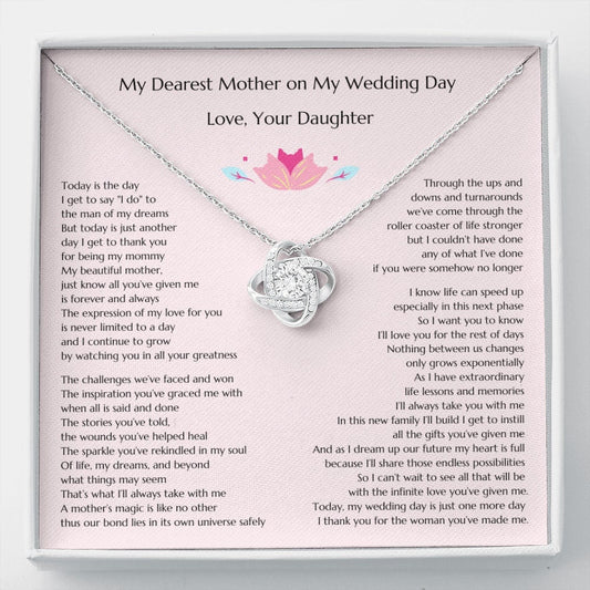 Bride Gift to Mother, Gift for MoB, Daughter To Mom Gift, Love Knot, Gift to Mother of the Bride, Gift from Bride to Mom, Mother Gift Bridal