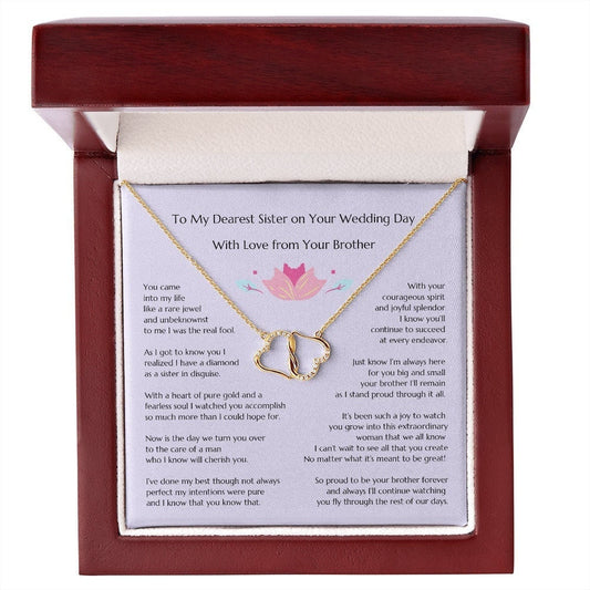 Gift for Bride, Minimalist Bride, Sister Bride Wedding, Everlasting Love, Gift from Brother, Gift Brother of the Bride, Sibling Wedding