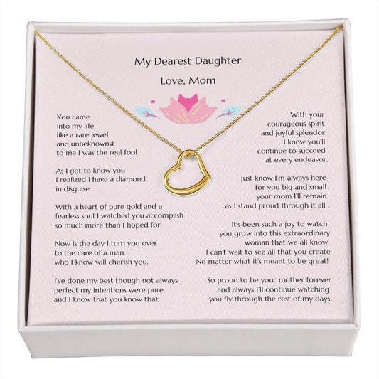 Delicate Heart Necklace mom to bride