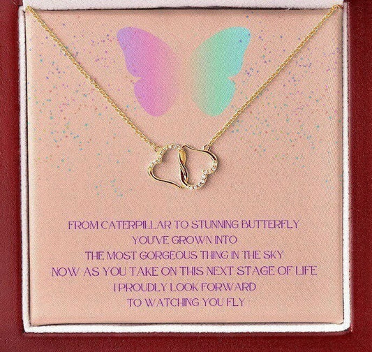 Gift for Daughter, Stepdaughter, Niece, Girl, Sister Life Event Gift, Quinceanera Gift, Sweet 16 Gift, Everlasting Love, Butterfly Necklace