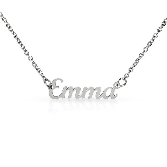 Perfect Minimalist Gift Custom Name Necklace Stainless Steel Exclusive Retro Cursive Font