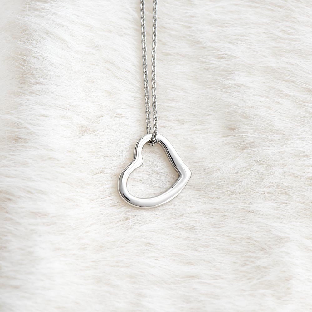 To My Daughter Delicate Heart Necklace, Daughter Gift Form Birthday or Christmas
