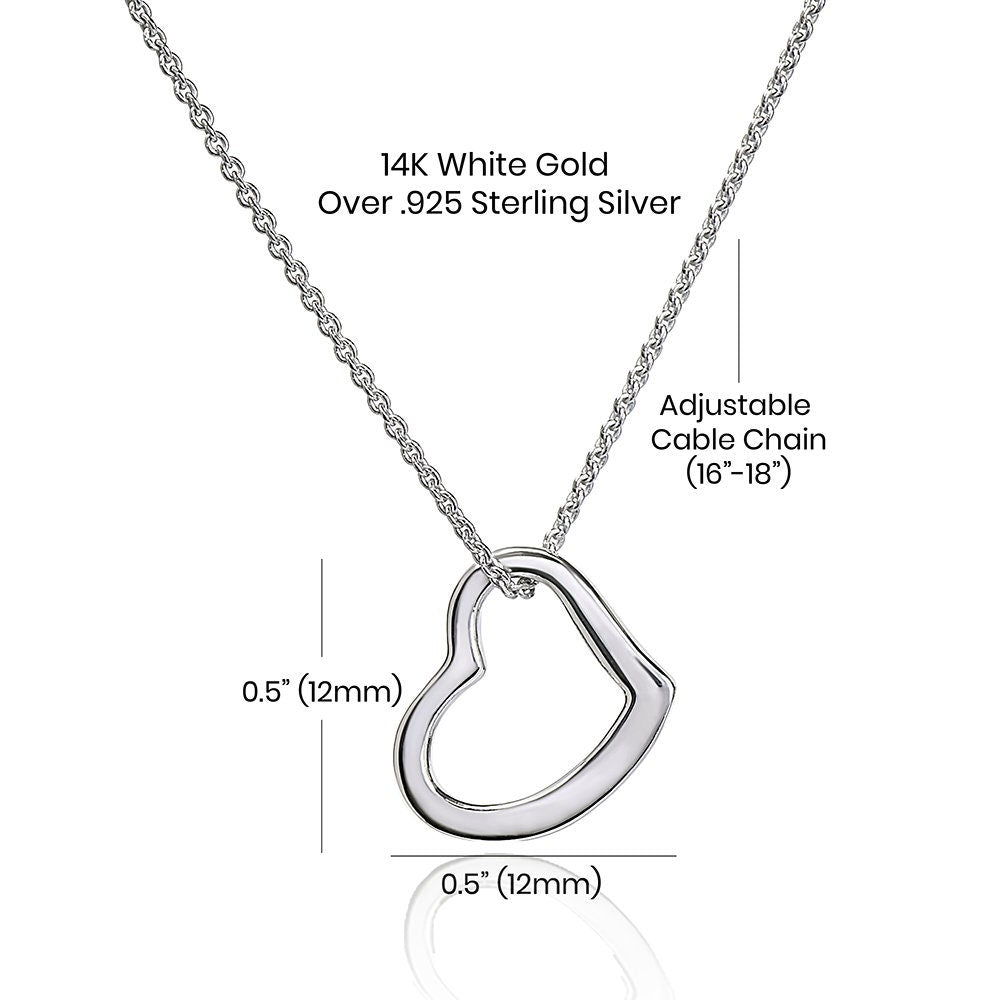 To My Daughter Delicate Heart Necklace, Daughter Gift Form Birthday or Christmas