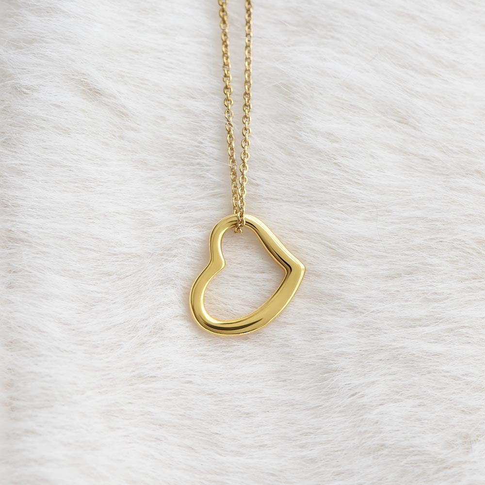 To My Daughter Delicate Heart Necklace, Daughter Gift Form Birthday or Christmas