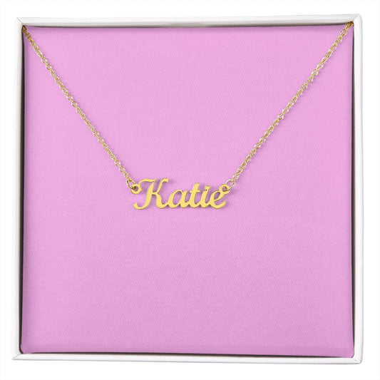 Perfect Minimalist Unisex Gift Custom Name Necklace Stainless Steel Exclusive Retro Cursive Font For Guys and Girls Men and Women